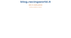 Desktop Screenshot of blog.racingworld.it