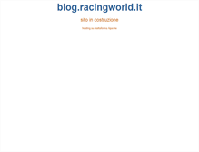 Tablet Screenshot of blog.racingworld.it